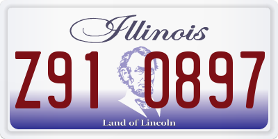 IL license plate Z910897