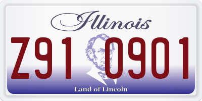 IL license plate Z910901