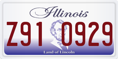 IL license plate Z910929