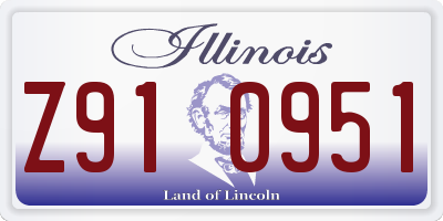 IL license plate Z910951