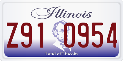 IL license plate Z910954