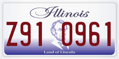 IL license plate Z910961