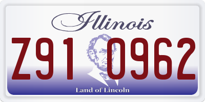 IL license plate Z910962