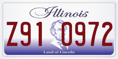 IL license plate Z910972