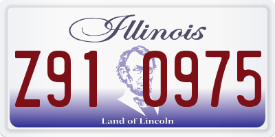 IL license plate Z910975
