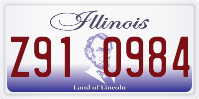 IL license plate Z910984