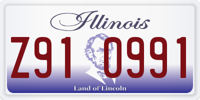 IL license plate Z910991