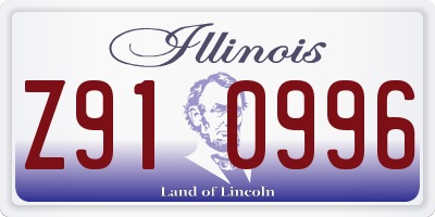 IL license plate Z910996