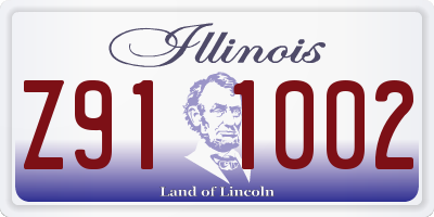 IL license plate Z911002