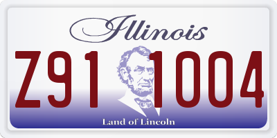 IL license plate Z911004
