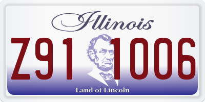 IL license plate Z911006