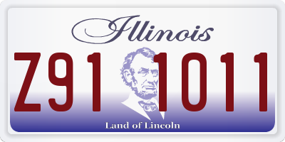 IL license plate Z911011