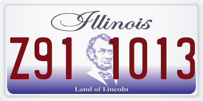 IL license plate Z911013