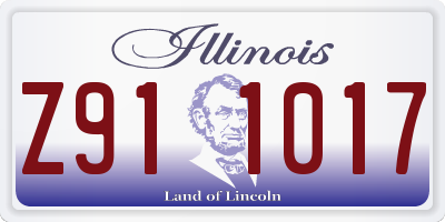 IL license plate Z911017