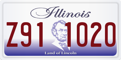 IL license plate Z911020