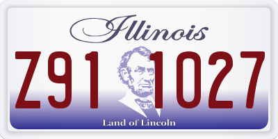 IL license plate Z911027