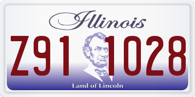 IL license plate Z911028