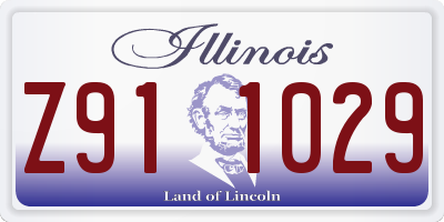 IL license plate Z911029