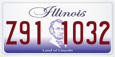 IL license plate Z911032