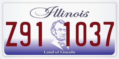 IL license plate Z911037