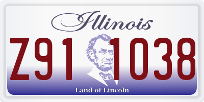 IL license plate Z911038