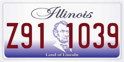 IL license plate Z911039