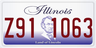 IL license plate Z911063