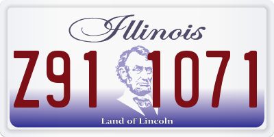 IL license plate Z911071