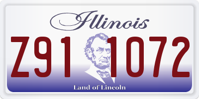 IL license plate Z911072