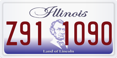 IL license plate Z911090
