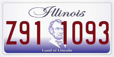 IL license plate Z911093