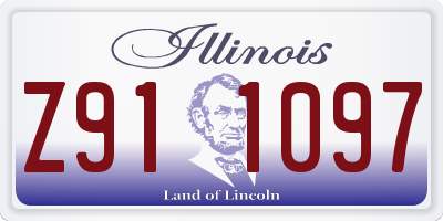 IL license plate Z911097