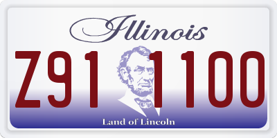 IL license plate Z911100