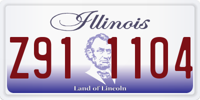 IL license plate Z911104