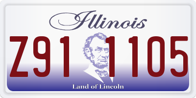 IL license plate Z911105