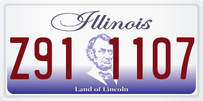 IL license plate Z911107