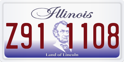 IL license plate Z911108