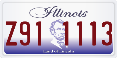 IL license plate Z911113