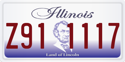 IL license plate Z911117