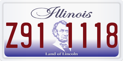 IL license plate Z911118