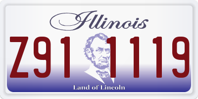 IL license plate Z911119