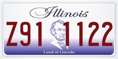 IL license plate Z911122
