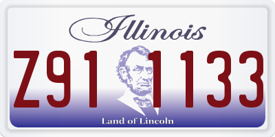 IL license plate Z911133