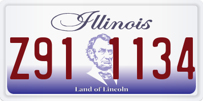 IL license plate Z911134
