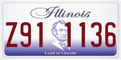 IL license plate Z911136