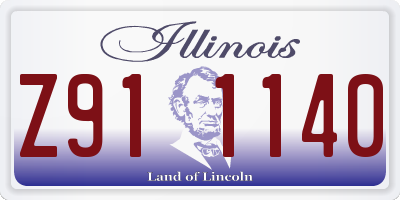 IL license plate Z911140