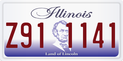 IL license plate Z911141