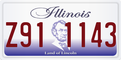 IL license plate Z911143