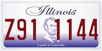 IL license plate Z911144