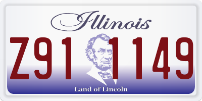 IL license plate Z911149